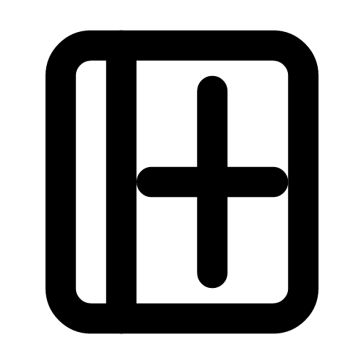 Ledger icon — The book ruled into columns — every account, line by line