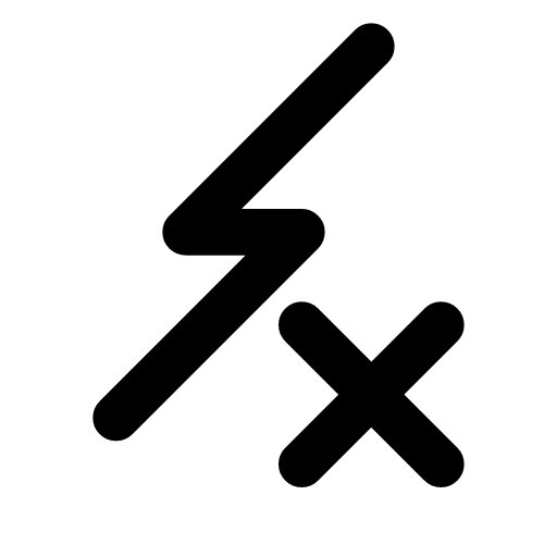 Lightning icon — The bolt with a spark under it
