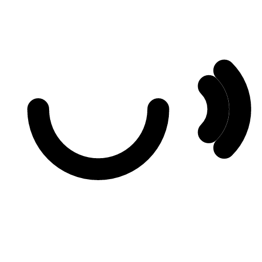 Lip sync icon — A mouth with sound waves beside it — matching lip movement to generated or dubbed speech