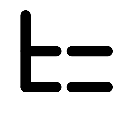 List tree icon — Lines branching off a trunk — a tree of items, children indented under their parent