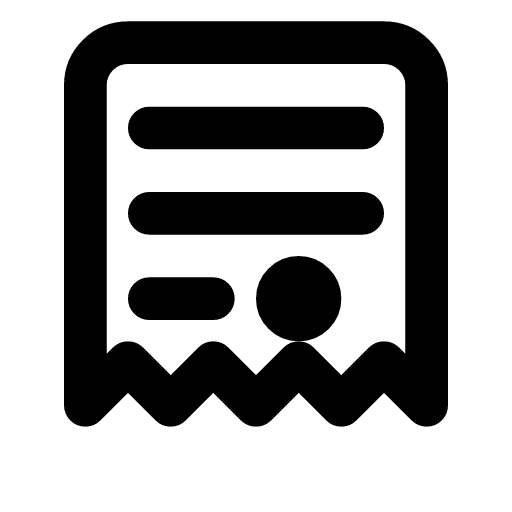 Live tail icon — A receipt whose last line is still being written — logs followed as they arrive