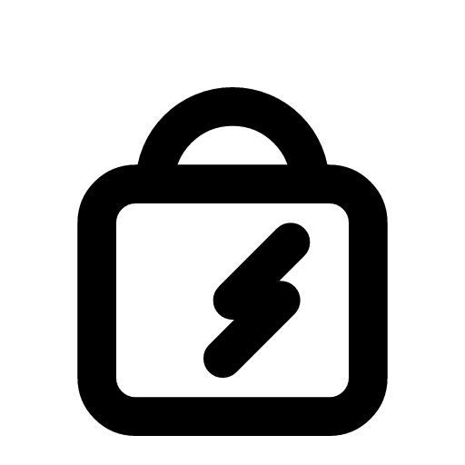 Locked trigger icon — A padlock with a bolt on its body — a trigger only the right people can fire