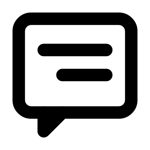 Message thread icon — A speech bubble with an indented line inside — a threaded reply
