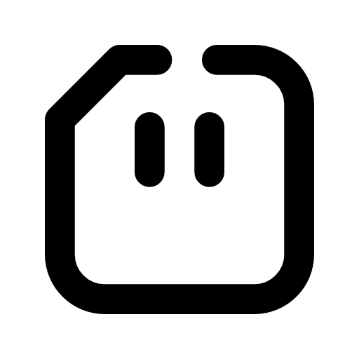 Mock icon — A machine frame with quotation marks in it — a stand-in that expects to be called a certain way