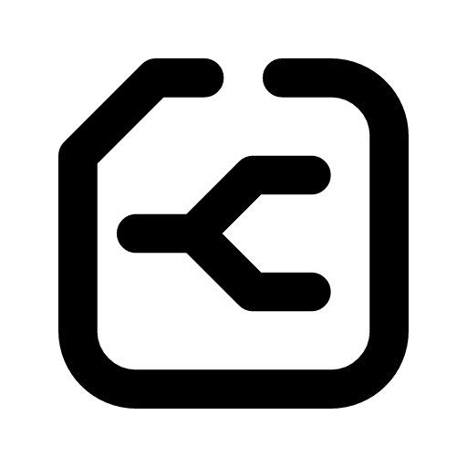 Modality router icon — A machine frame with one line splitting into two — each input sent to the model that handles its kind