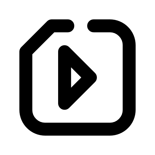Model run icon — A model core beside a play button — run an inference with this model