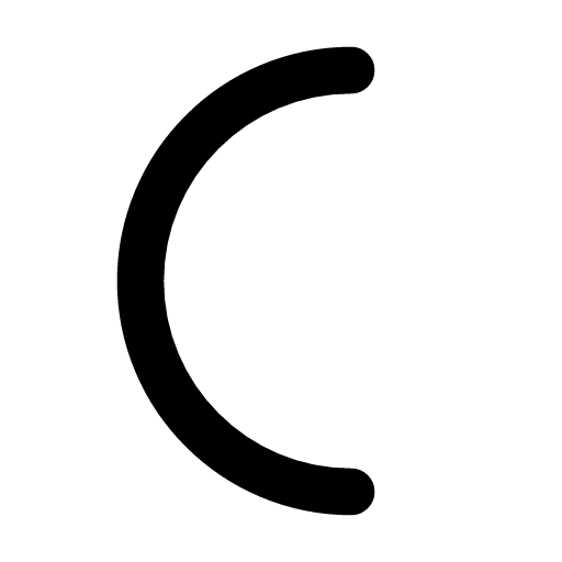 Crescent moon icon — The moon as a crescent