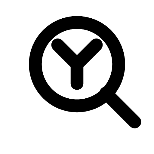 Narrow search icon — A magnifying glass with a funnel inside — narrow the results down