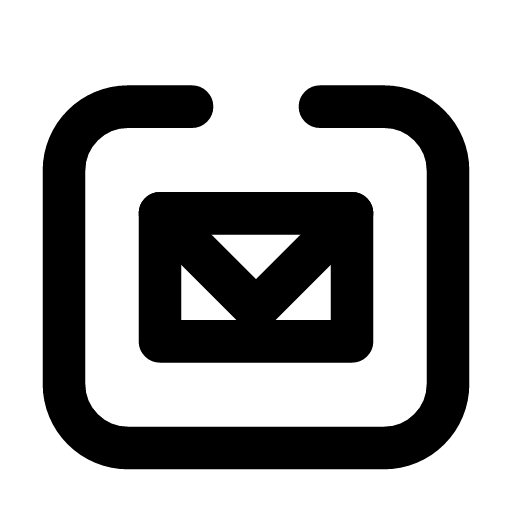 Newsletter signup icon — A window with an envelope in it — the form that asks for an address