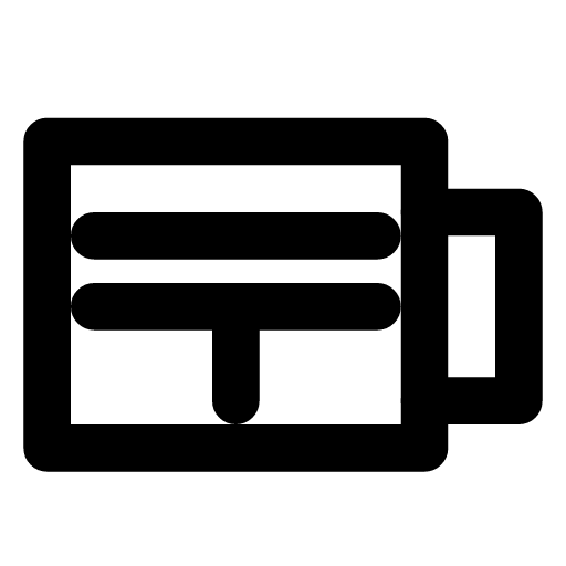 Newspaper icon — The folded sheet with its columns