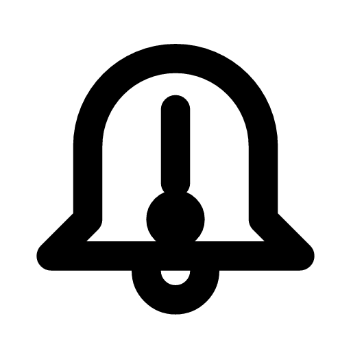 Noisy alert icon — The alarm bell with an exclamation mark — an alert that fires often and means little