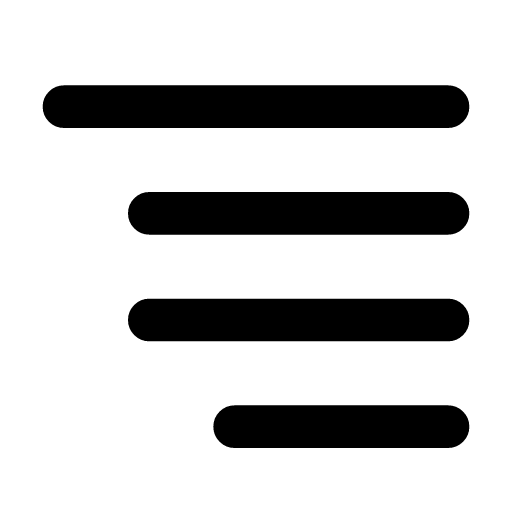 Outline generation icon — Headings and nested points stepping inward — an outline generated before the prose is written