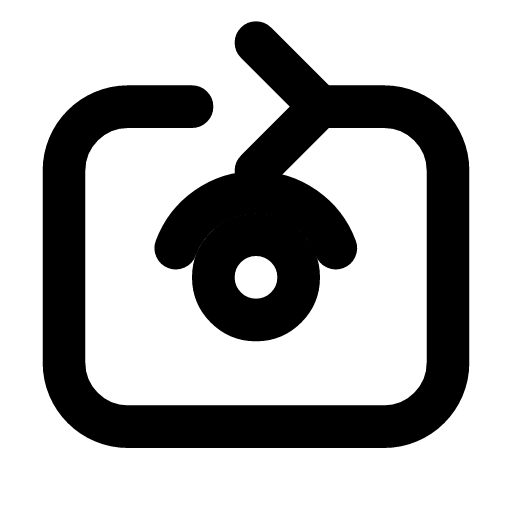 Oversight loop icon — The rotation loop with an eye in it — a person looking, every time round