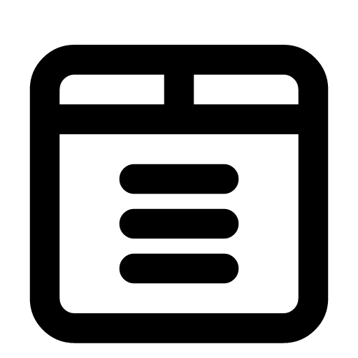 Packing slip icon — The parcel with a list under the lid — what should be inside