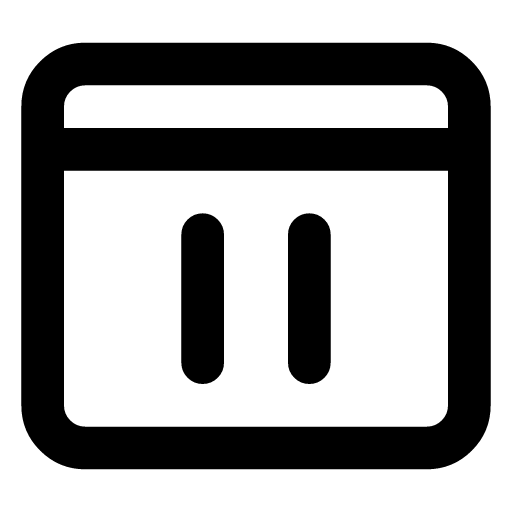 Payment pending icon — The payment card with a pause under the band — sent, not yet settled