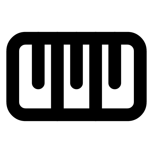Piano icon — The white keys and the black ones