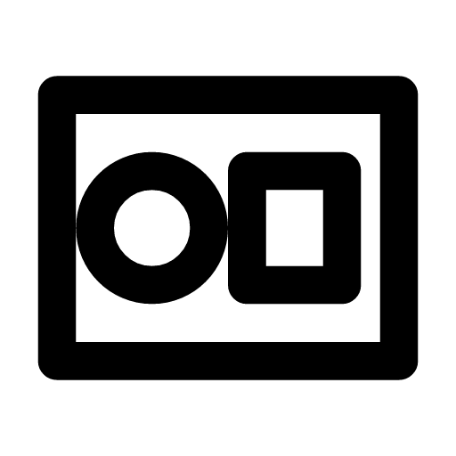 Plant cell icon — The wall, the nucleus and the vacuole