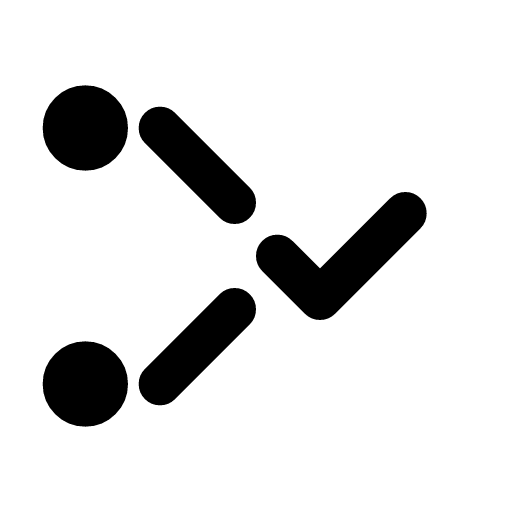 Property test icon — A property test — many generated inputs against one property that must always hold