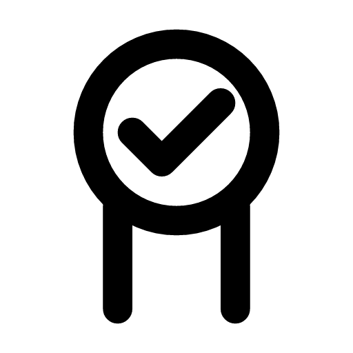 Quality icon — Quality — good enough to trust, graded against a standard and checked