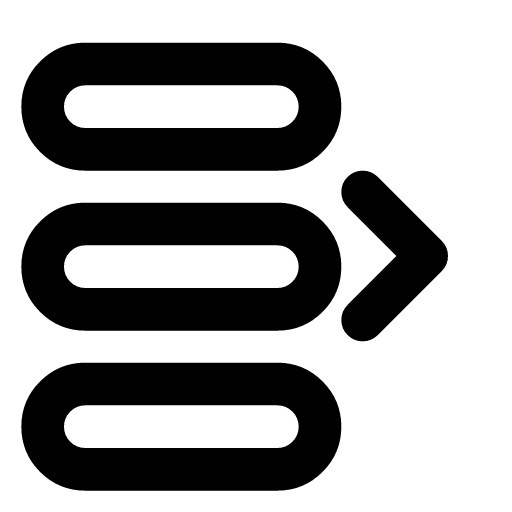 Queue icon — A queue — work waiting its turn in line, a backlog of pending jobs or messages
