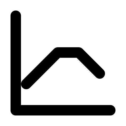 Regression icon — A regression — better, better, then worse, a dip that raises an alert