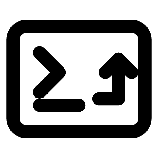 REPL icon — A REPL — type, see the result, type again, an interactive read-eval-print loop