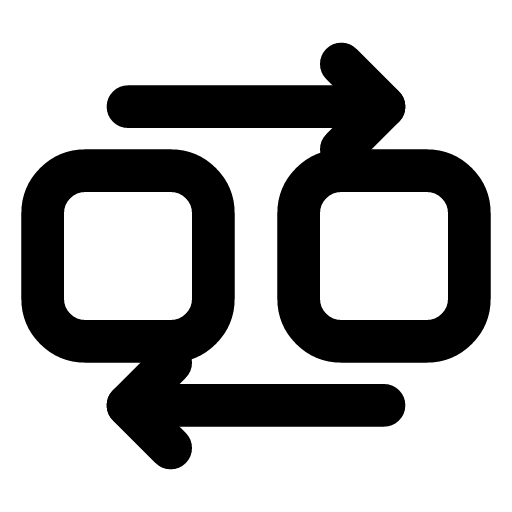 Geo-replication icon — Geo-replication — the same data kept in two regions far apart