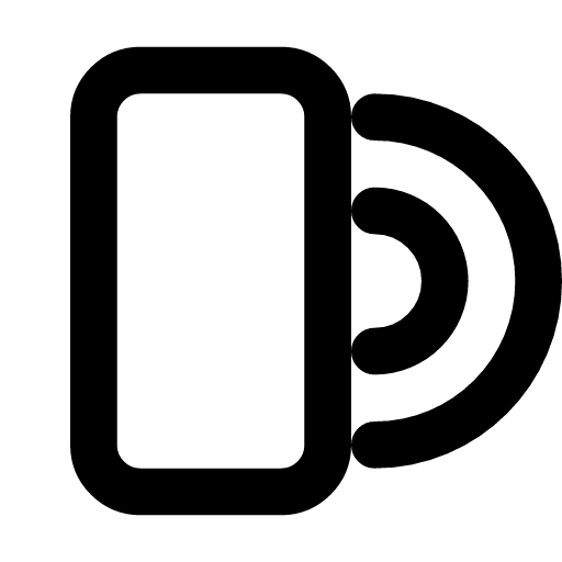 Roaming icon — The phone with the signal arcs beside it