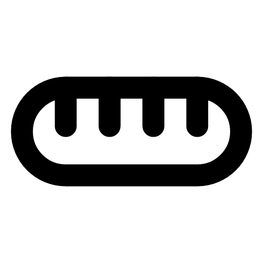 Ruler icon — A ruler — twelve exactly, not about twelve, measured with ticks