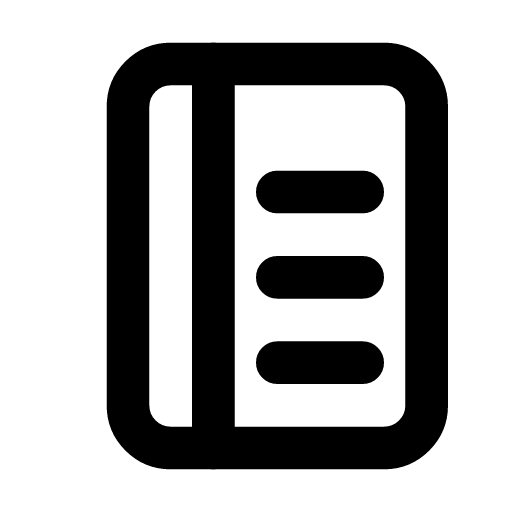 Notebook icon — The pad with its spiral