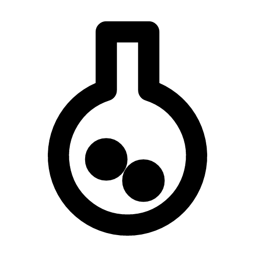 Experiment icon — The flask with something going on in it