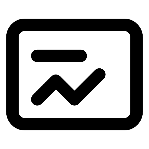 Score card icon — A score card — the headline number shown big, and how it moved
