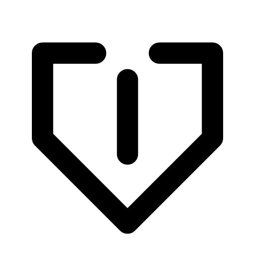 Security review gate icon — A shield with a bar across it — nothing ships until security has looked
