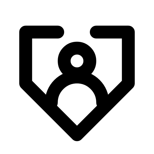 Shield user icon — A shield with a person on it — a protected account, someone under guard
