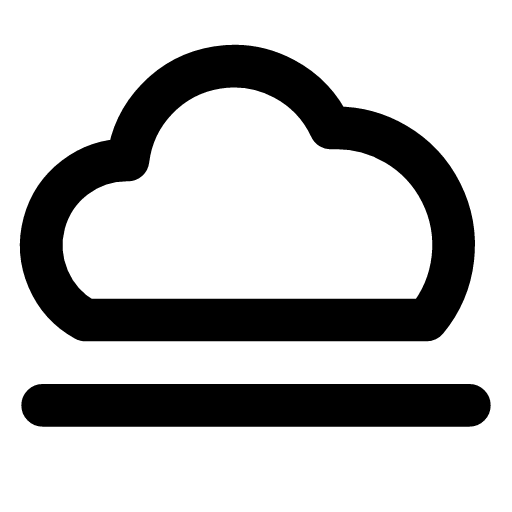 Cloudy sky icon — The cloud over the horizon