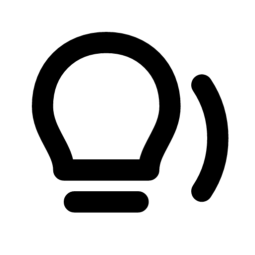 Smart bulb icon — The bulb with a signal off it