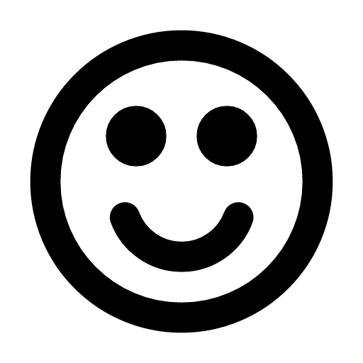 Smile icon — A smile — it went well, a happy face for positive feedback from the user