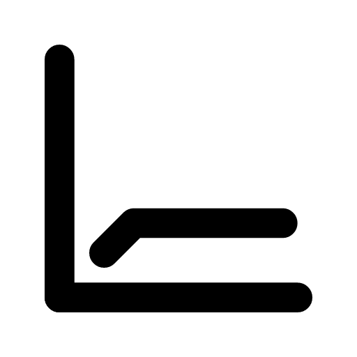 Soak test icon — Axes with a line that rises and then holds a long while — steady load kept up for hours