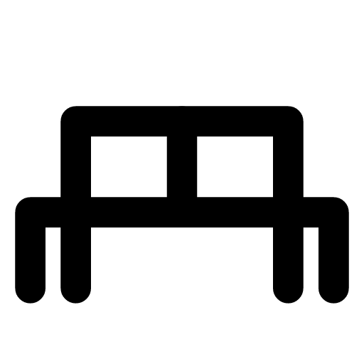 Sofa icon — Two seats and an arm each side