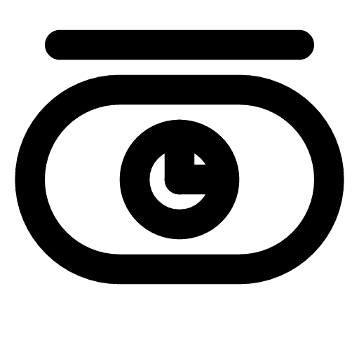 Span duration icon — A span bar with a clock — how long the span took