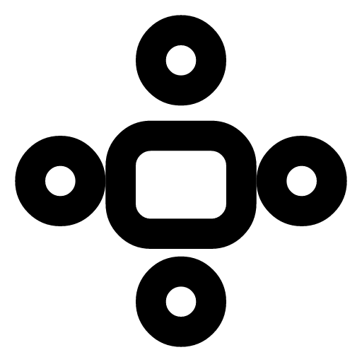 Star schema icon — A star schema — one fact table in the middle, its dimensions around it