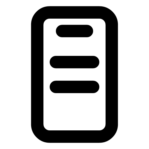 Status bar icon — A phone with its notch and content beneath — the status bar area of a mobile screen