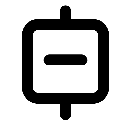 Sell stock icon — The candle with a minus in it — a share sold