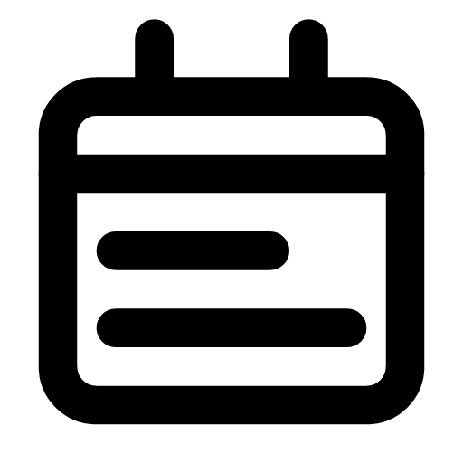 Study plan icon — The weeks with the work laid out