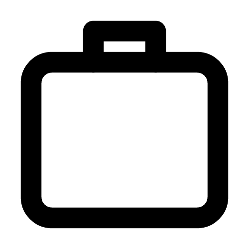Suitcase icon — A case with its handle up