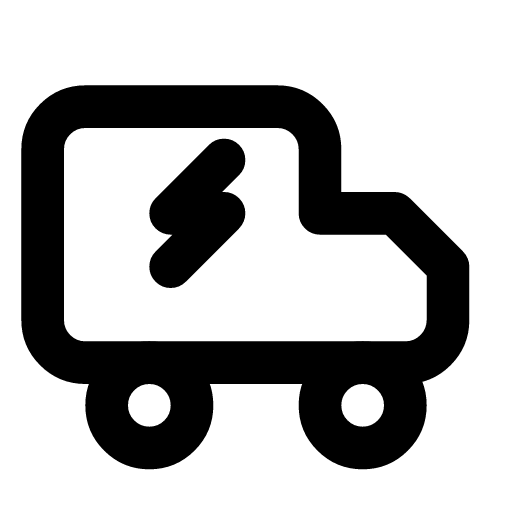 Supply chain attack icon — The delivery truck with a bolt in its cargo — something planted before it reached you