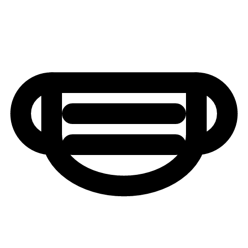Surgery icon — The mask worn over the mouth