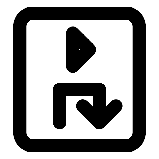 Test retry icon — The run card with an arrow looping back — a failed test given another go