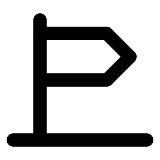 Trailhead icon — The post where the path leaves the road