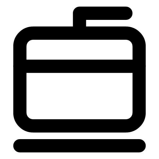 Tram icon — The bus body on a rail, with its pole to the wire above